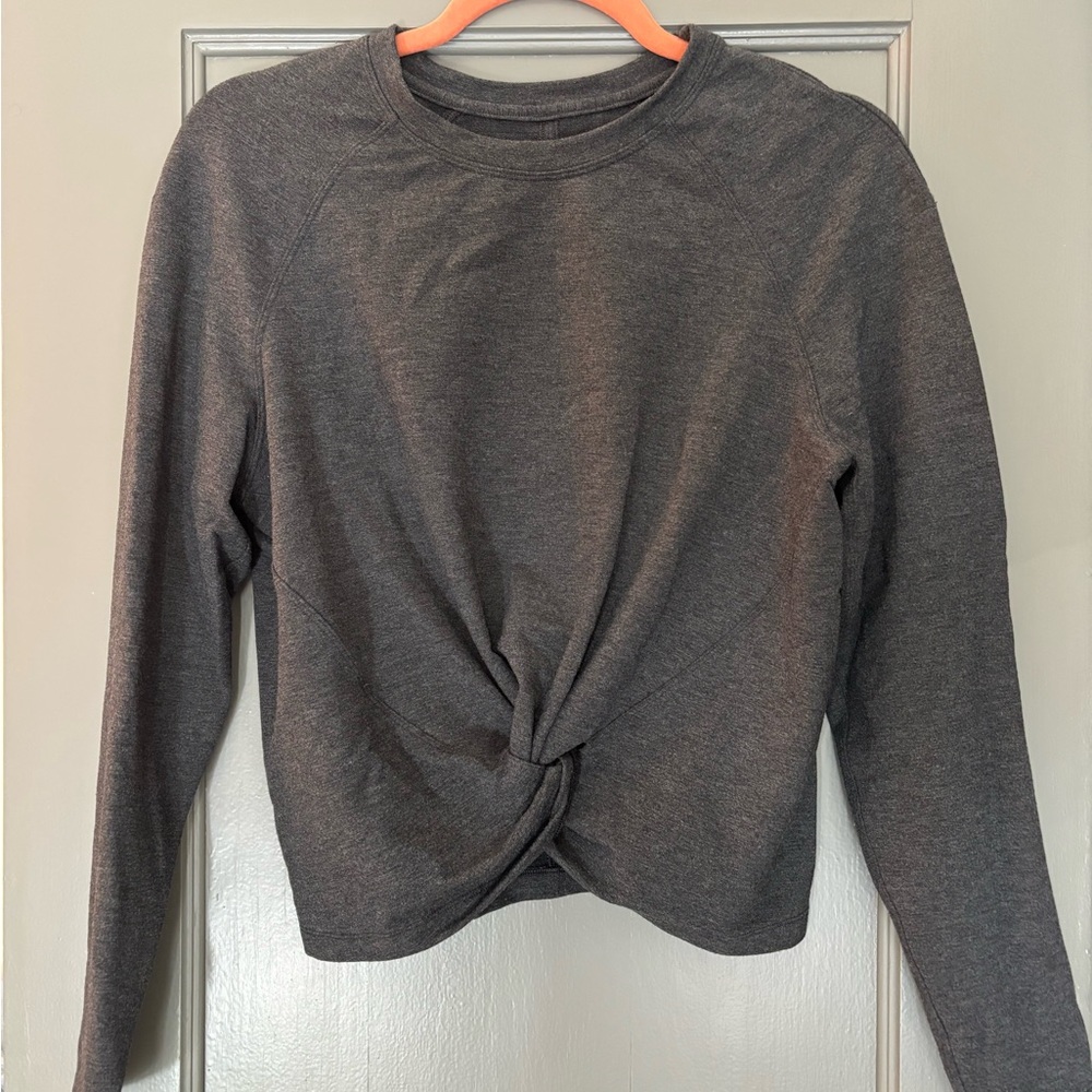 lululemon athletica Charcoal tuck and gather pullover - Picture 2 of 4